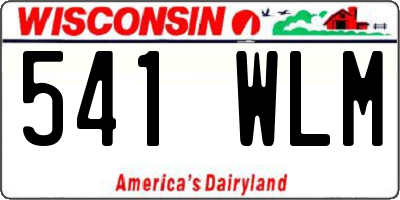 WI license plate 541WLM