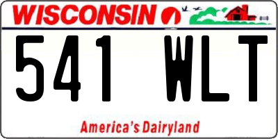 WI license plate 541WLT