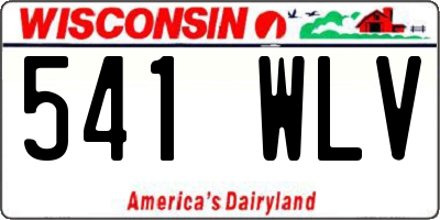 WI license plate 541WLV