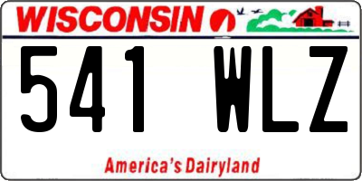 WI license plate 541WLZ