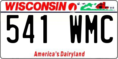 WI license plate 541WMC