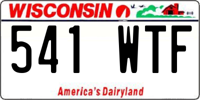 WI license plate 541WTF