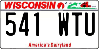 WI license plate 541WTU