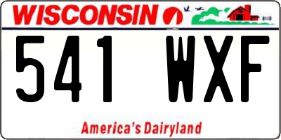 WI license plate 541WXF
