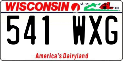 WI license plate 541WXG
