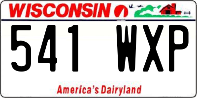 WI license plate 541WXP