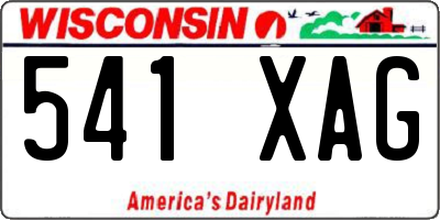 WI license plate 541XAG