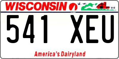 WI license plate 541XEU