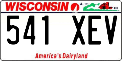 WI license plate 541XEV