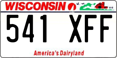 WI license plate 541XFF