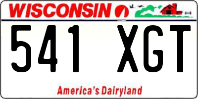 WI license plate 541XGT