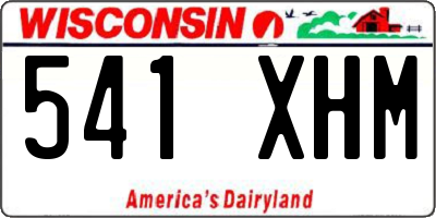 WI license plate 541XHM