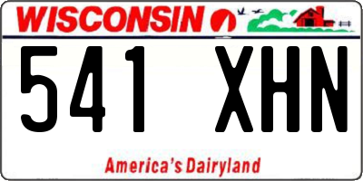 WI license plate 541XHN