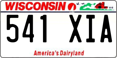WI license plate 541XIA