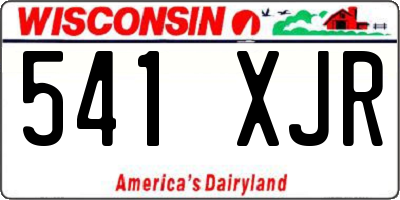 WI license plate 541XJR