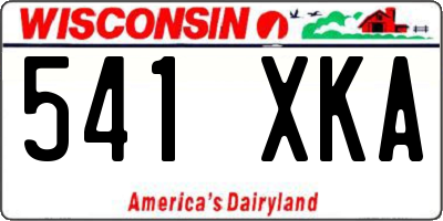 WI license plate 541XKA