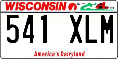 WI license plate 541XLM