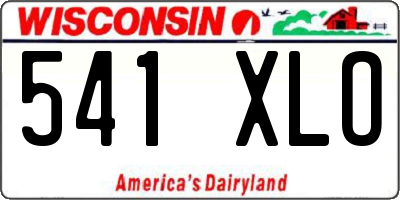 WI license plate 541XLO