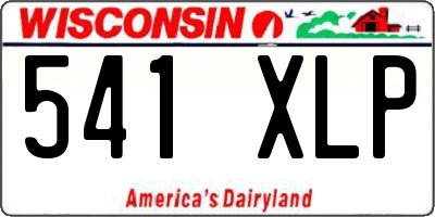 WI license plate 541XLP