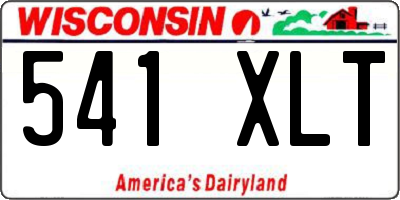 WI license plate 541XLT