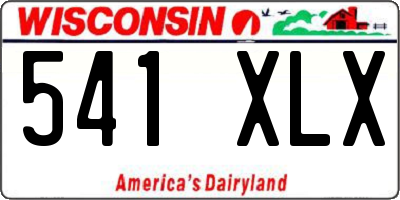 WI license plate 541XLX