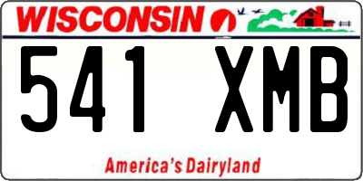 WI license plate 541XMB