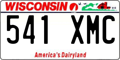 WI license plate 541XMC
