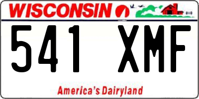 WI license plate 541XMF