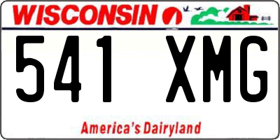 WI license plate 541XMG