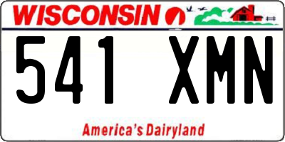 WI license plate 541XMN