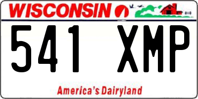 WI license plate 541XMP