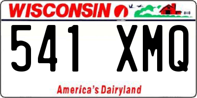 WI license plate 541XMQ