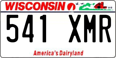 WI license plate 541XMR
