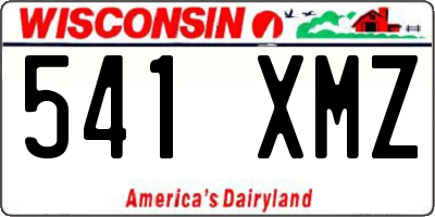 WI license plate 541XMZ