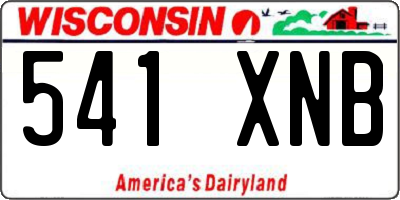 WI license plate 541XNB