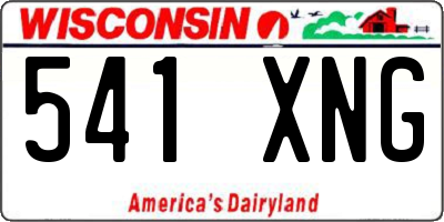 WI license plate 541XNG
