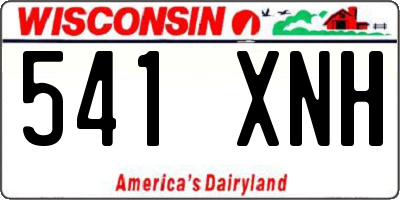 WI license plate 541XNH