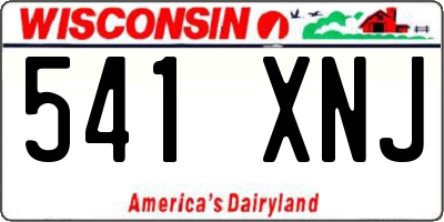 WI license plate 541XNJ