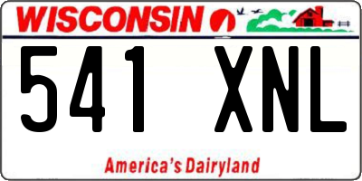 WI license plate 541XNL