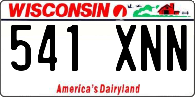 WI license plate 541XNN