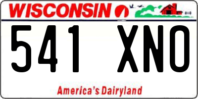 WI license plate 541XNO