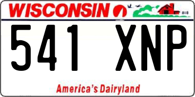 WI license plate 541XNP
