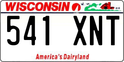 WI license plate 541XNT