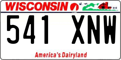 WI license plate 541XNW