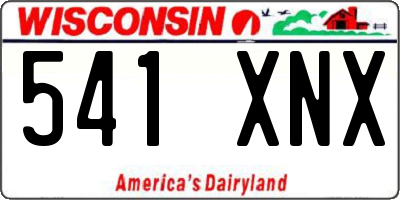 WI license plate 541XNX