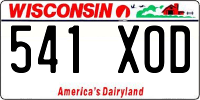 WI license plate 541XOD