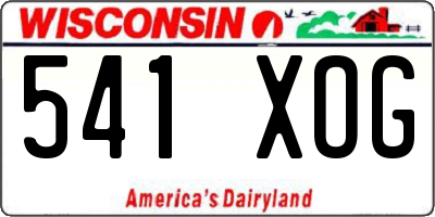 WI license plate 541XOG