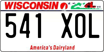 WI license plate 541XOL