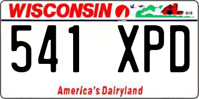 WI license plate 541XPD