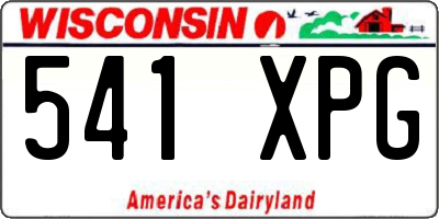 WI license plate 541XPG